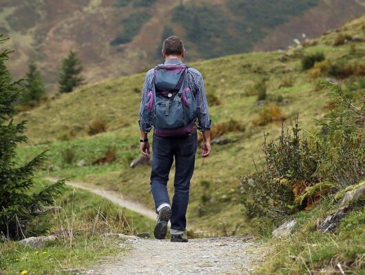 Bergsteiger auf Wandertour